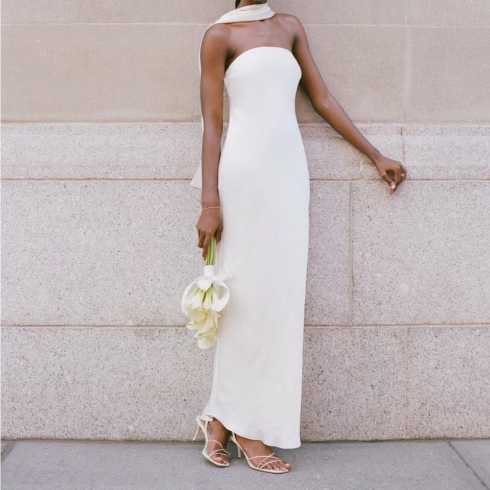 Abercrombie and Fitch - The A&F Julia Slip Strapless Scarf Maxi Dress